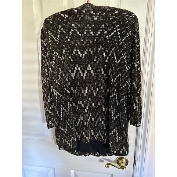 Alfred Dunner Women Black Layered Top Size L - Picture 7 of 10